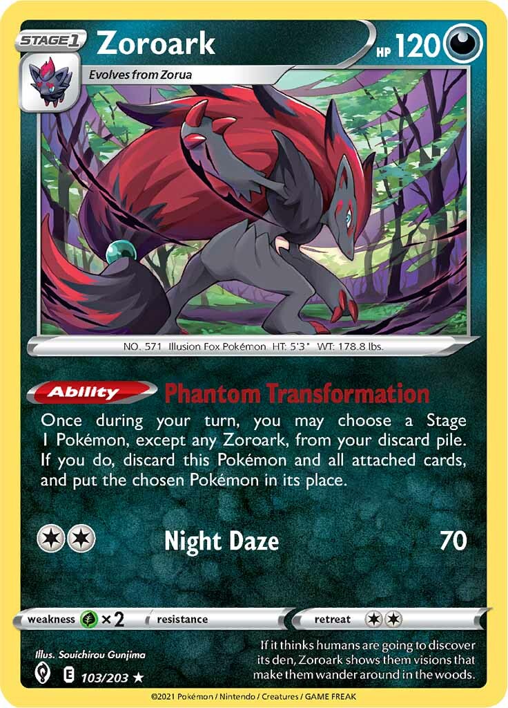 Zoroark (103/203) [Sword & Shield: Evolving Skies] | Tables and Towers