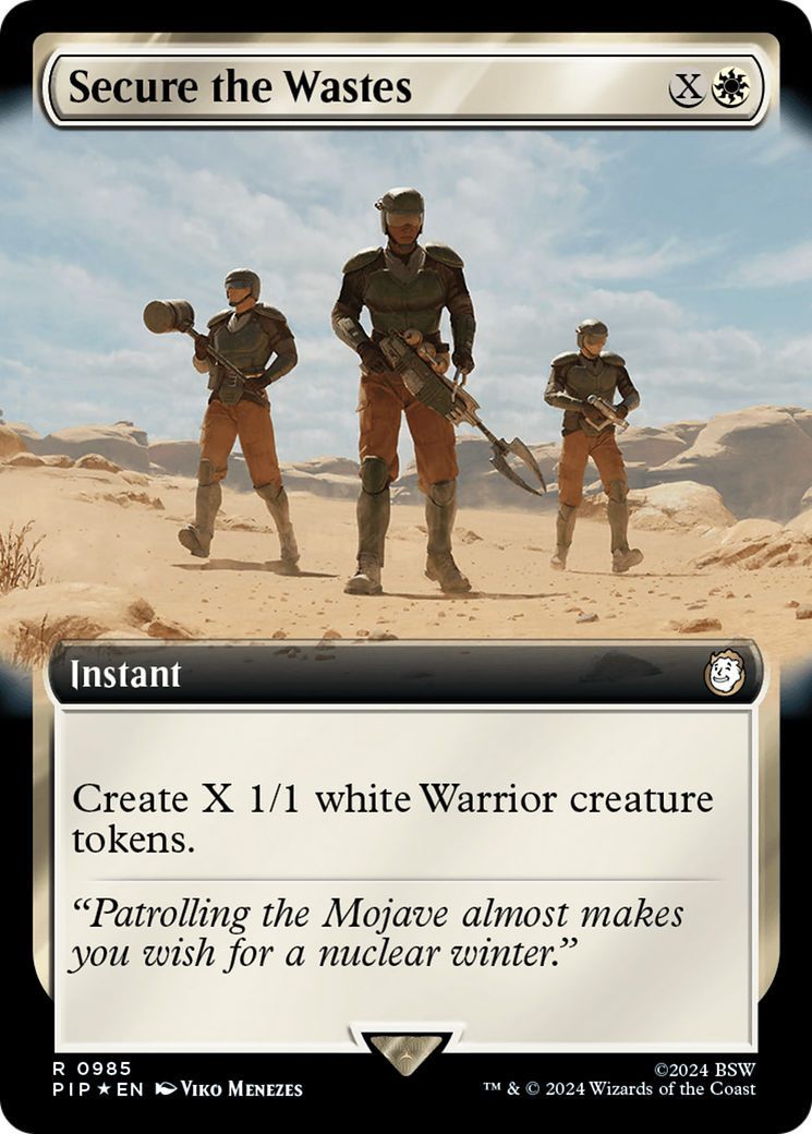 Secure the Wastes (Extended Art) (Surge Foil) [Fallout] | Tables and Towers