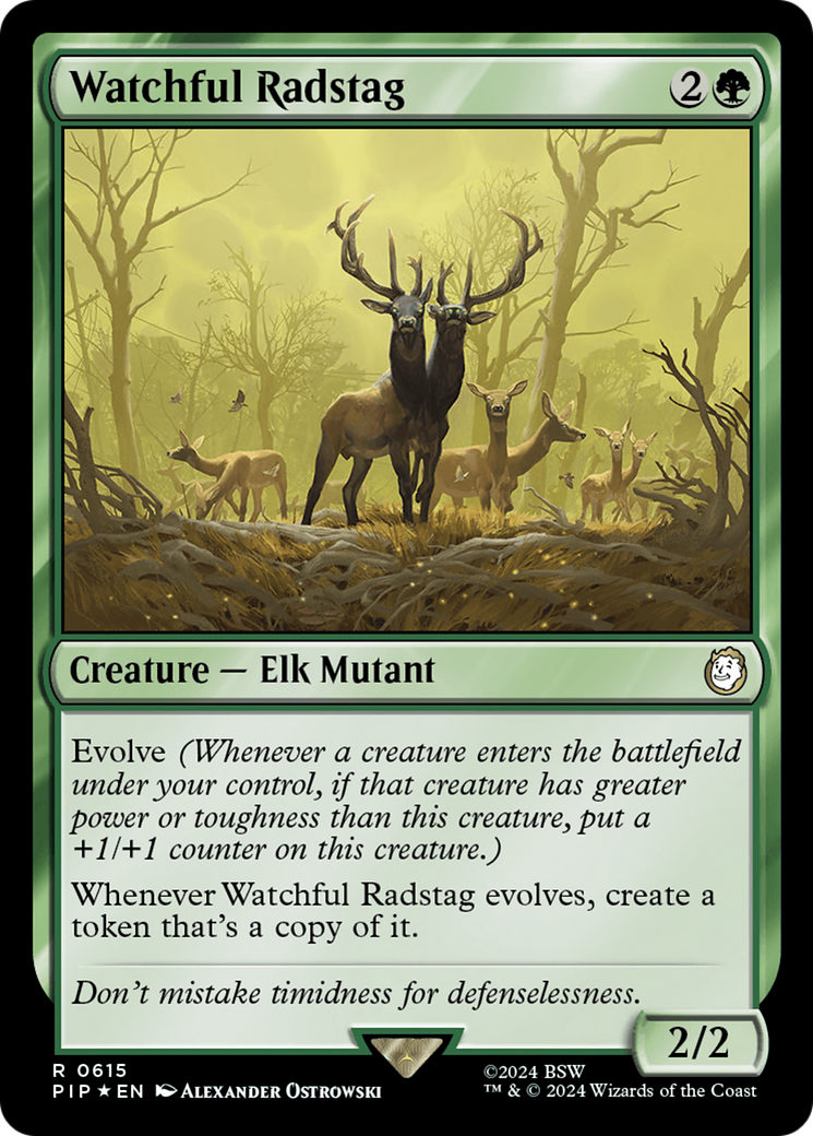 Watchful Radstag (Surge Foil) [Fallout] | Tables and Towers