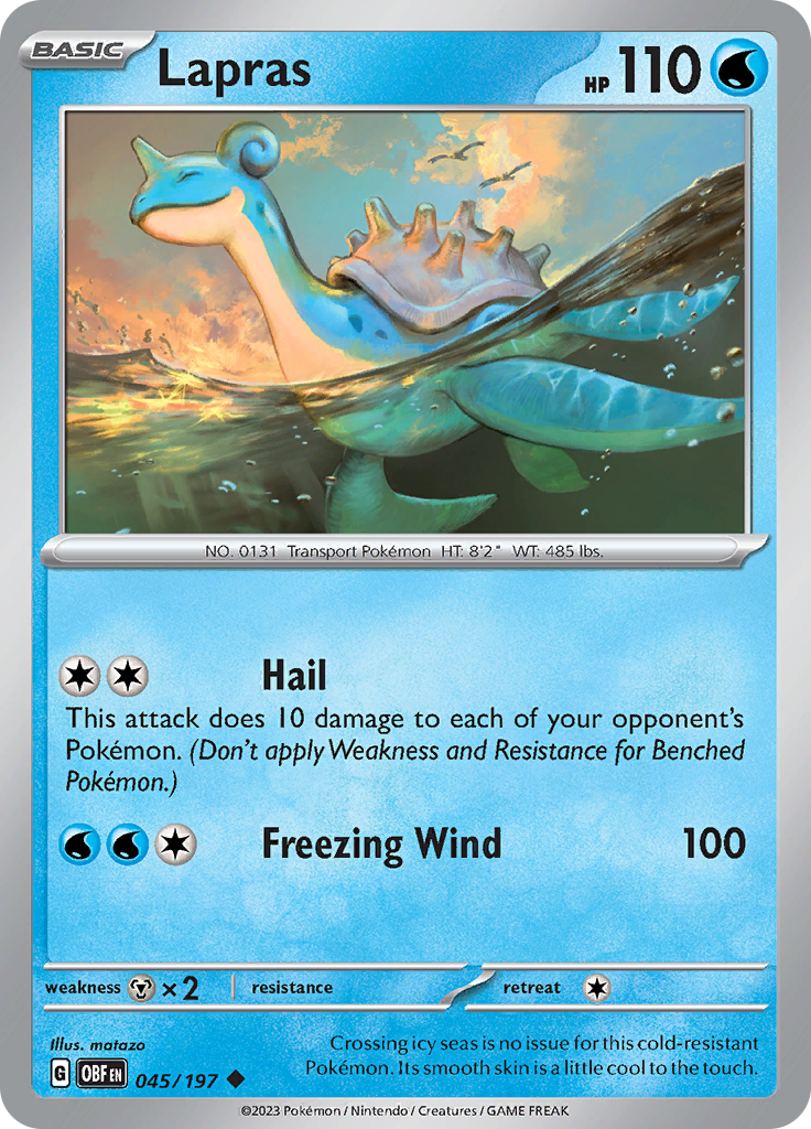 Lapras (045/197) [Scarlet & Violet: Obsidian Flames] | Tables and Towers