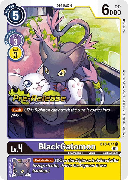 BlackGatomon [BT8-077] [New Awakening Pre-Release Cards] | Tables and Towers