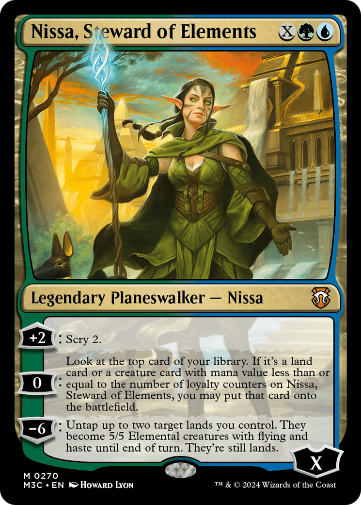 Nissa, Steward of Elements (Ripple Foil) [Modern Horizons 3 Commander] | Tables and Towers