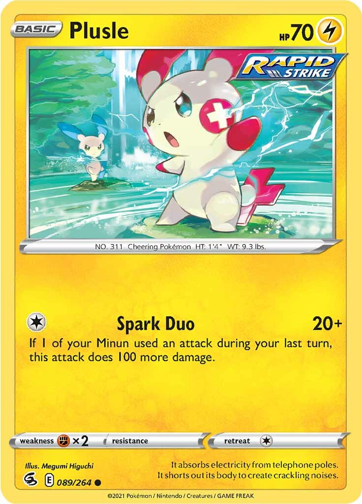 Plusle (089/264) [Sword & Shield: Fusion Strike] | Tables and Towers