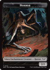 Horror // Glimmer Double-Sided Token [Duskmourn: House of Horror Tokens] | Tables and Towers