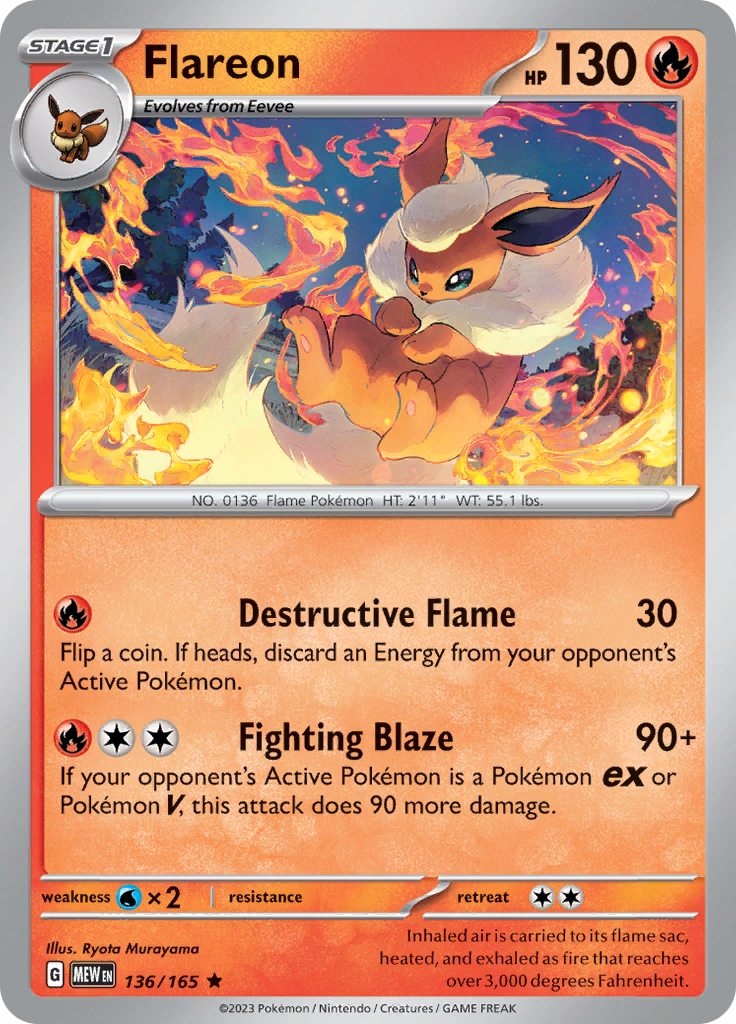 Flareon (136/165) [Scarlet & Violet: 151] | Tables and Towers