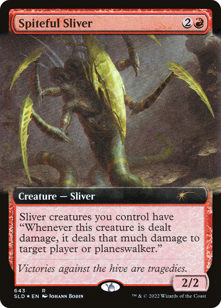 Spiteful Sliver (Extended Art) [Secret Lair Drop Promos] | Tables and Towers