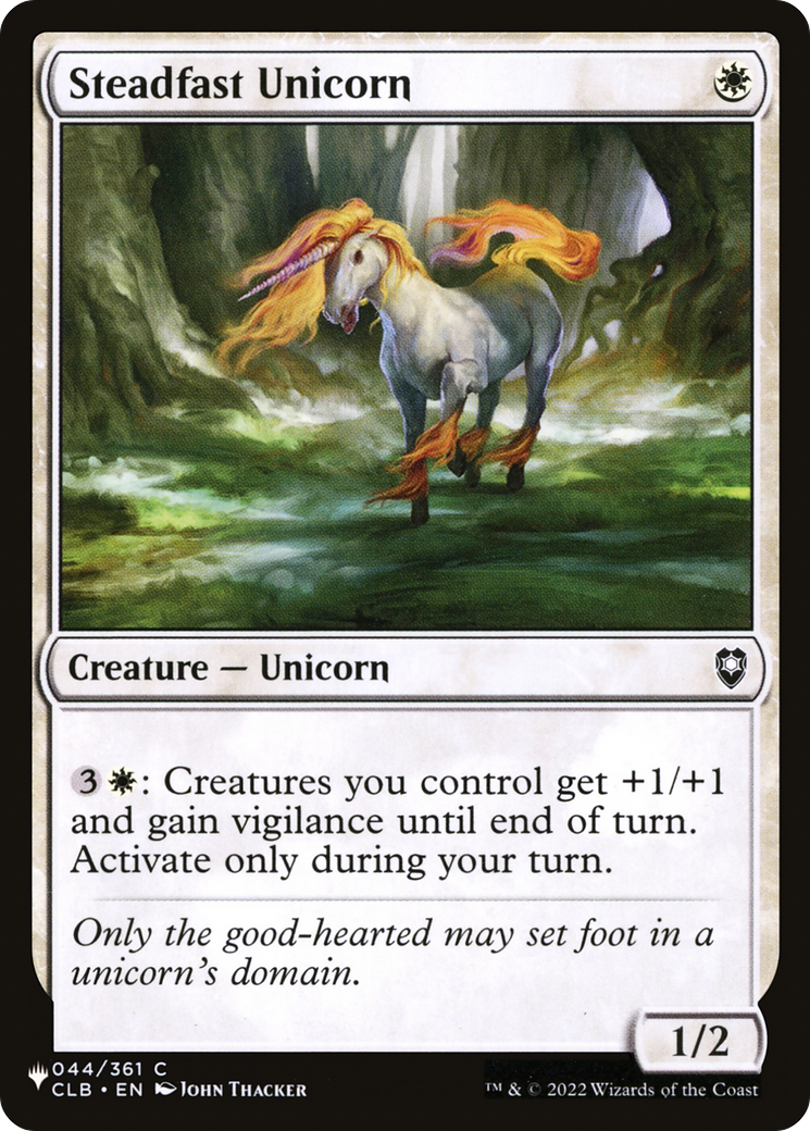 Steadfast Unicorn [The List Reprints] | Tables and Towers