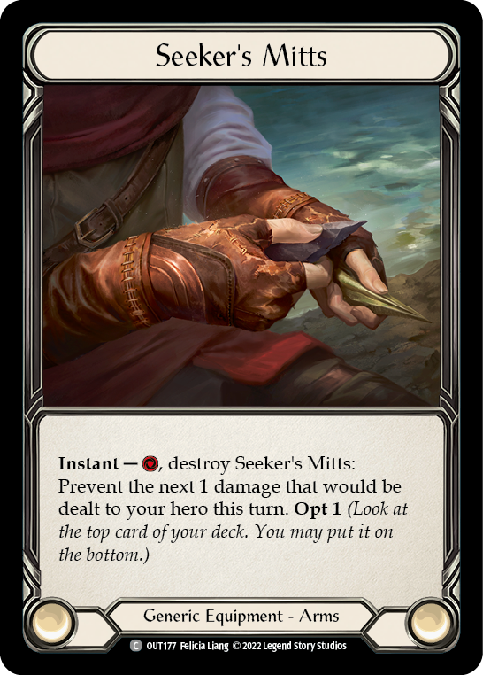 Seeker's Mitts [OUT177] (Outsiders)  Cold Foil | Tables and Towers