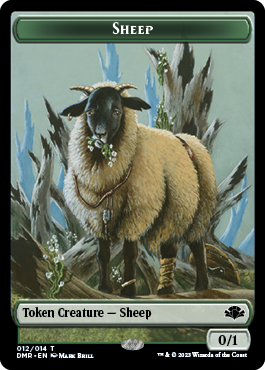 Insect // Sheep Double-Sided Token [Dominaria Remastered Tokens] | Tables and Towers