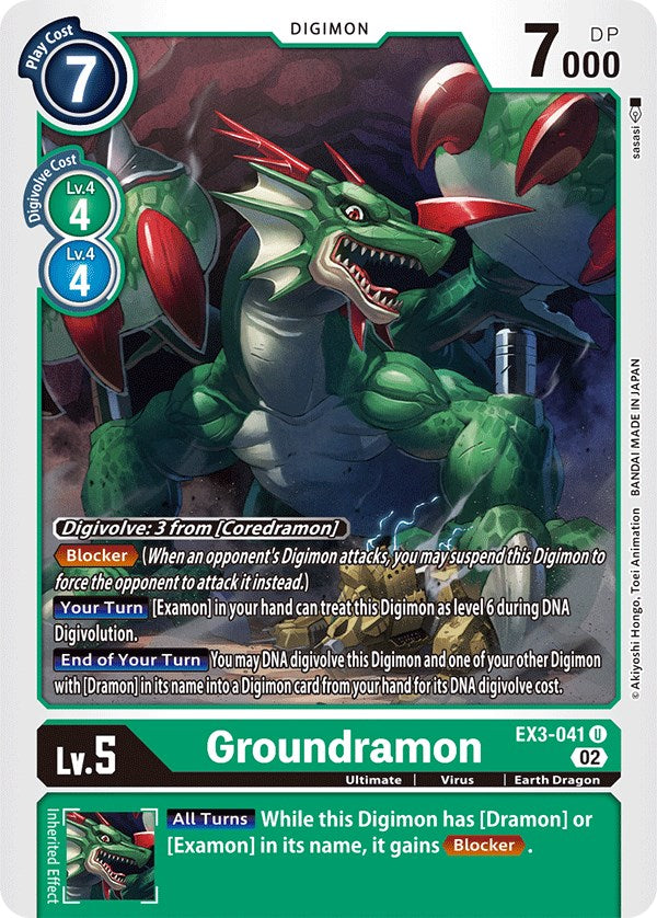 Groundramon [EX3-041] [Draconic Roar] | Tables and Towers