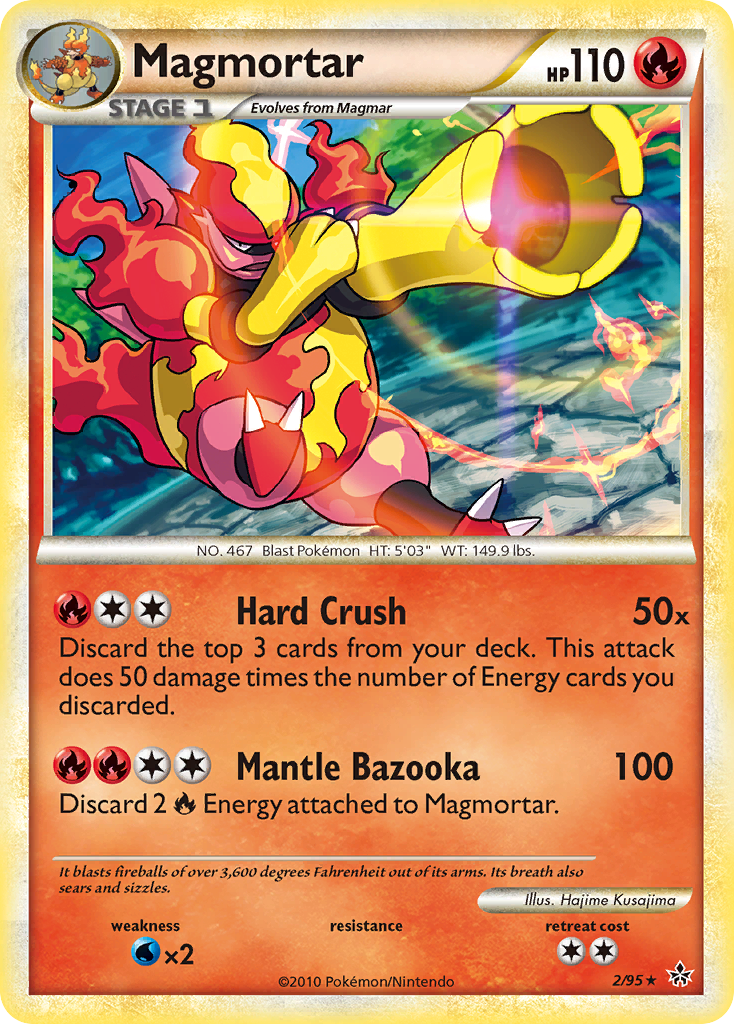 Magmortar (2/95) [HeartGold & SoulSilver: Unleashed] | Tables and Towers