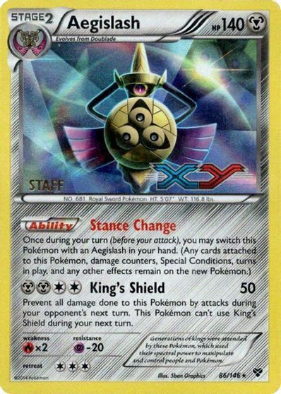 Aegislash (86/146) (Staff Prerelease Promo) [XY: Black Star Promos] | Tables and Towers