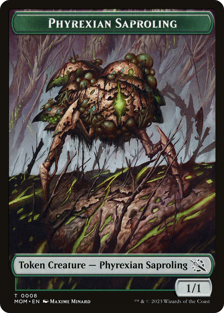 Treasure (20) // Phyrexian Saproling Double-Sided Token [March of the Machine Tokens] | Tables and Towers