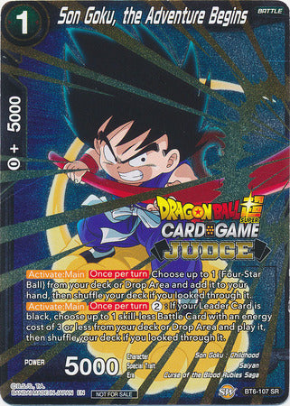 Son Goku, the Adventure Begins (BT6-107) [Judge Promotion Cards] | Tables and Towers