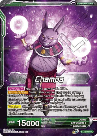 Champa // Champa, Victory at All Costs (BT16-047) [Realm of the Gods] | Tables and Towers