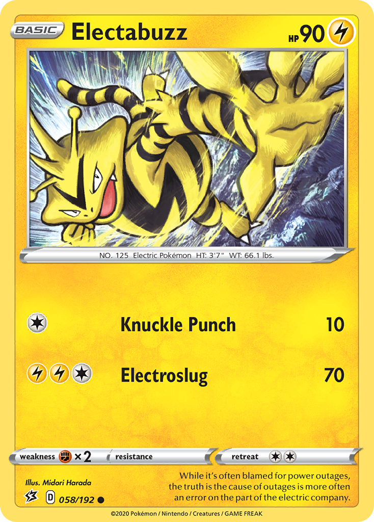 Electabuzz (058/192) [Sword & Shield: Rebel Clash] | Tables and Towers