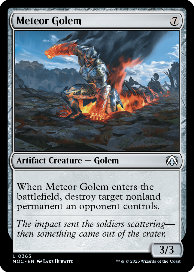 Meteor Golem [March of the Machine Commander] | Tables and Towers