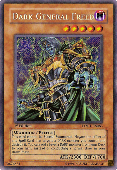 Dark General Freed [LODT-EN083] Secret Rare | Tables and Towers