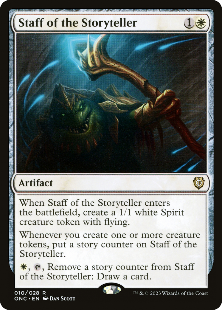 Staff of the Storyteller [Phyrexia: All Will Be One Commander] | Tables and Towers