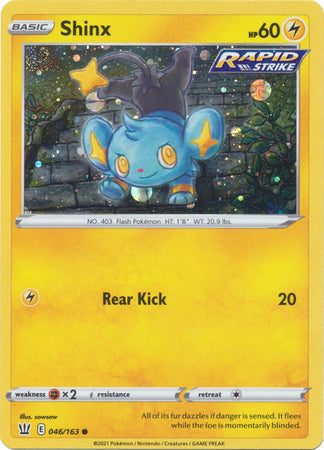 Shinx (046/163) (Cosmos Holo) [Sword & Shield: Battle Styles] | Tables and Towers