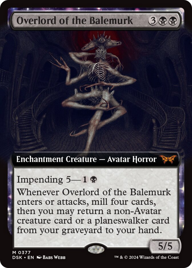 Overlord of the Balemurk (Extended Art) [Duskmourn: House of Horror] | Tables and Towers