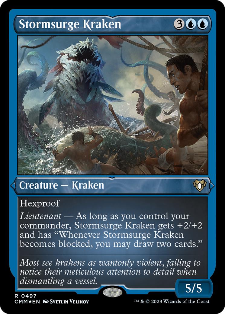 Stormsurge Kraken (Foil Etched) [Commander Masters] | Tables and Towers