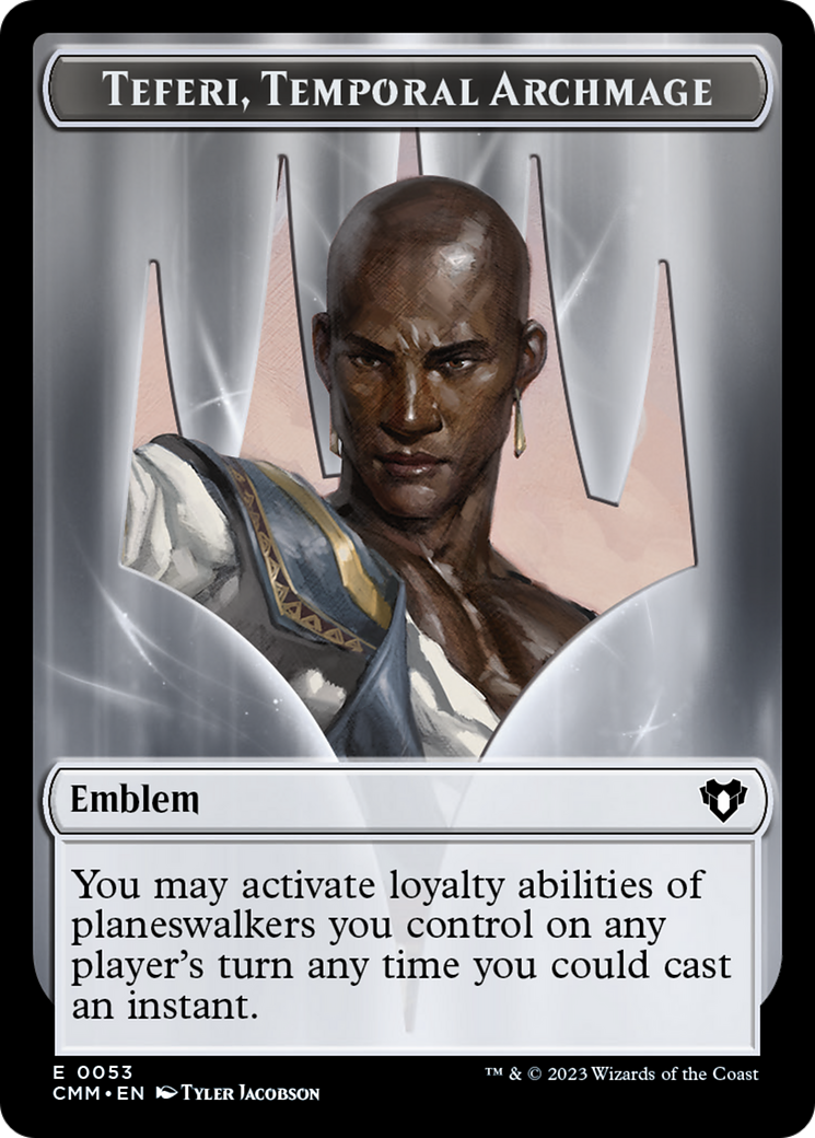 Teferi, Temporal Archmage Emblem [Commander Masters Tokens] | Tables and Towers