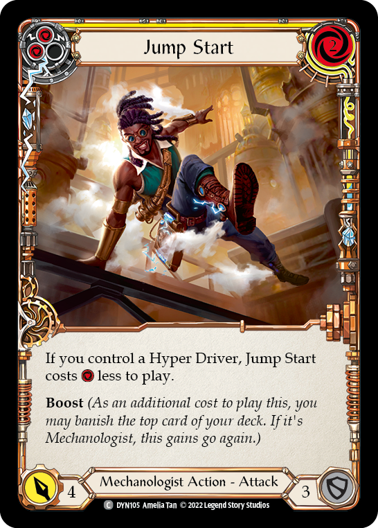 Jump Start (Yellow) [DYN105] (Dynasty)  Rainbow Foil | Tables and Towers