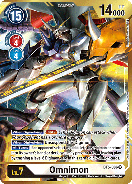 Omnimon [BT5-086] (Alternate Art - Tomotake Kinoshita) [Battle of Omni] | Tables and Towers