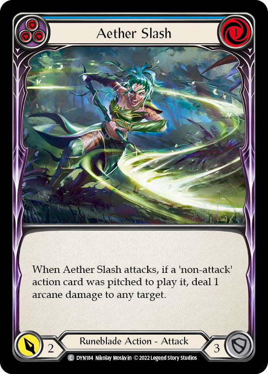 Aether Slash (Blue) [DYN184] (Dynasty) | Tables and Towers