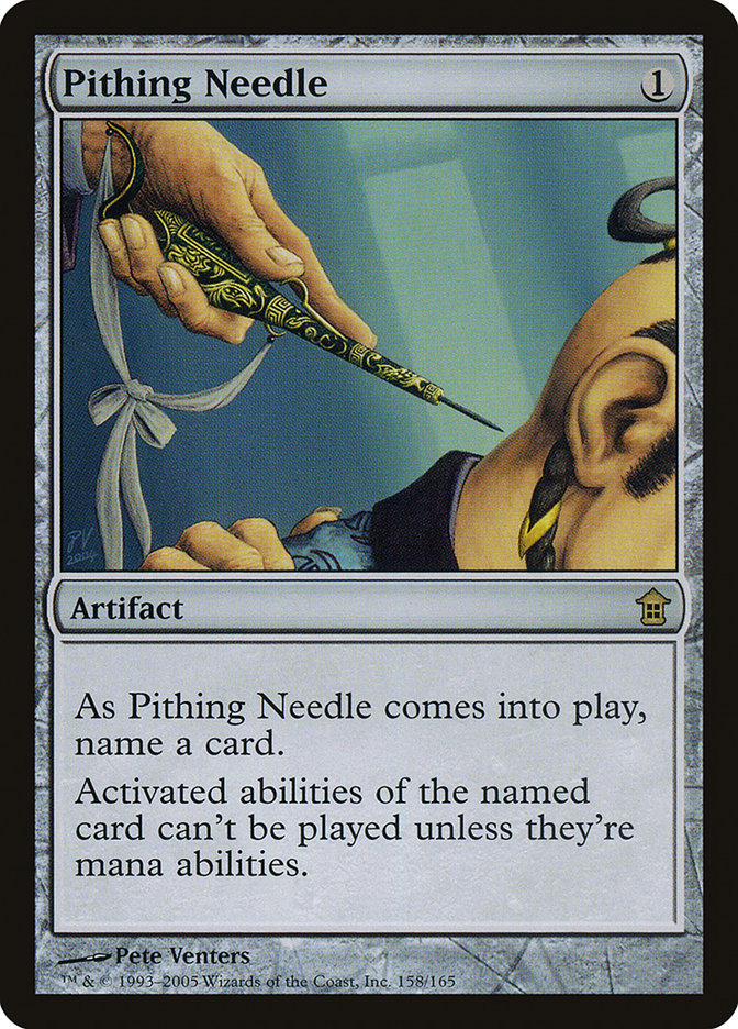 Pithing Needle [Saviors of Kamigawa] | Tables and Towers