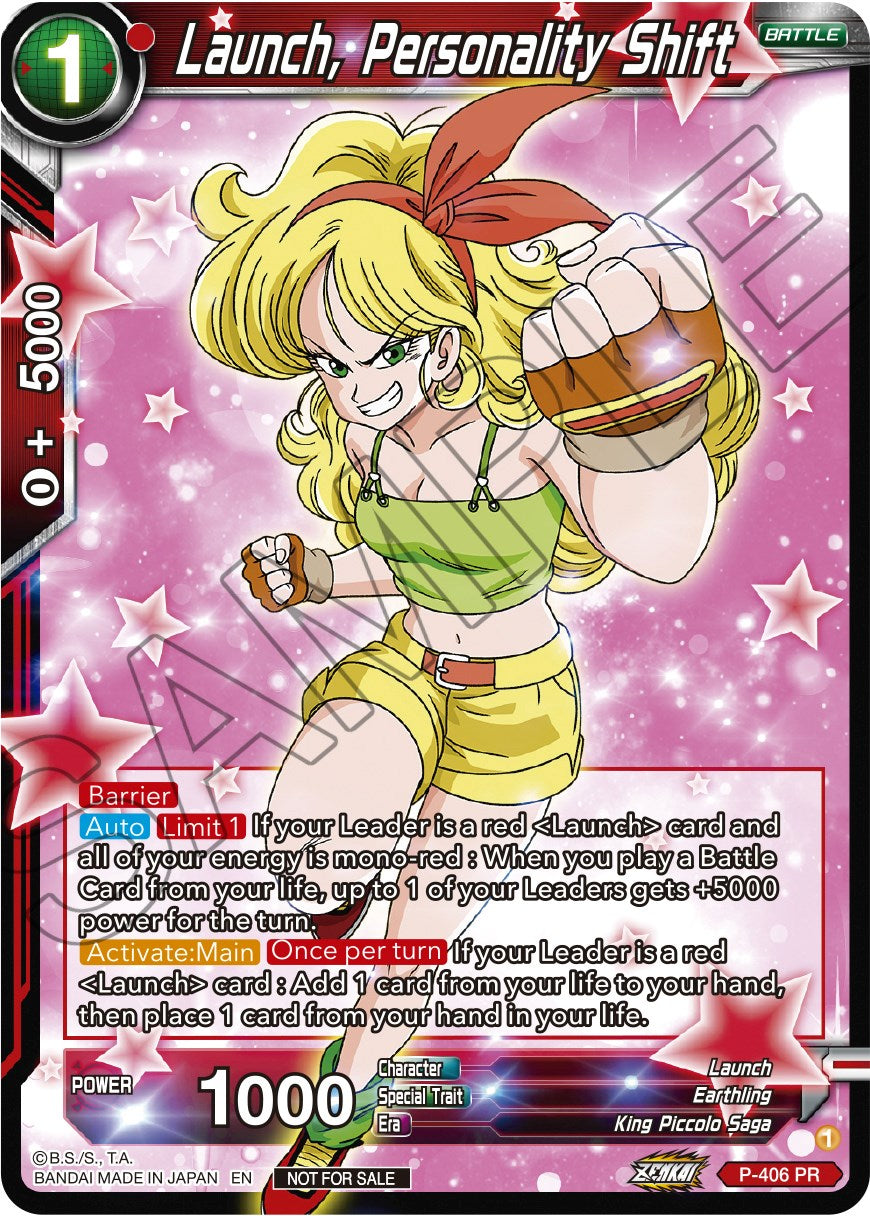 Launch, Personality Shift (Zenkai Series Tournament Pack Vol.1) (P-406) [Tournament Promotion Cards] | Tables and Towers