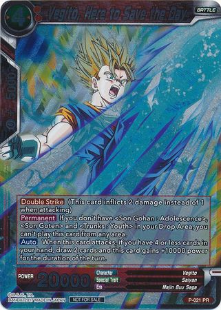 Vegito, Here to Save the Day (P-021) [Promotion Cards] | Tables and Towers