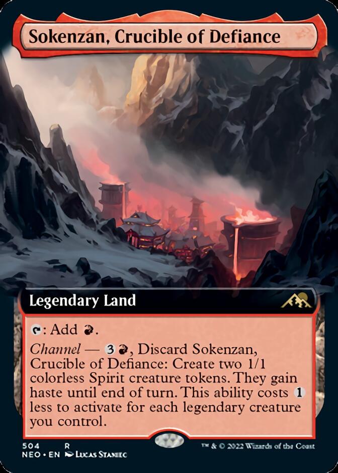 Sokenzan, Crucible of Defiance (Extended Art) [Kamigawa: Neon Dynasty] | Tables and Towers