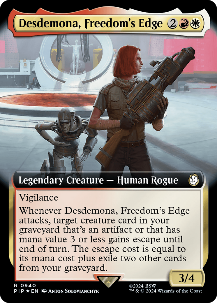 Desdemona, Freedom's Edge (Extended Art) (Surge Foil) [Fallout] | Tables and Towers