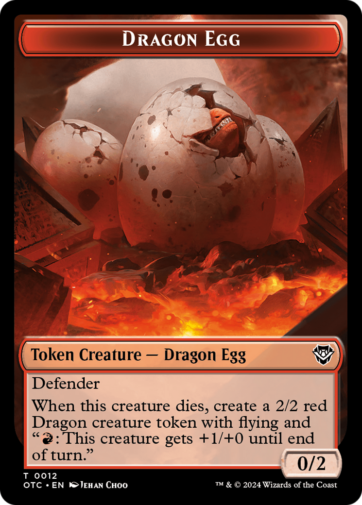 Dragon Egg // Dragon Double-Sided Token [Outlaws of Thunder Junction Commander Tokens] | Tables and Towers