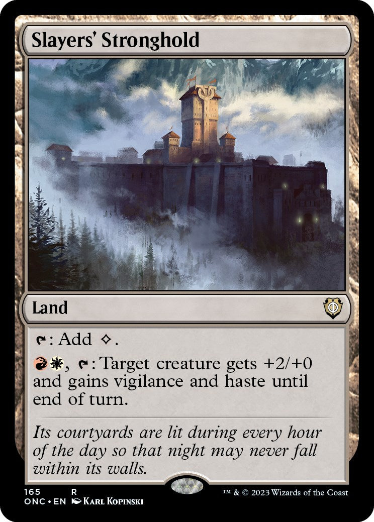 Slayers' Stronghold [Phyrexia: All Will Be One Commander] | Tables and Towers