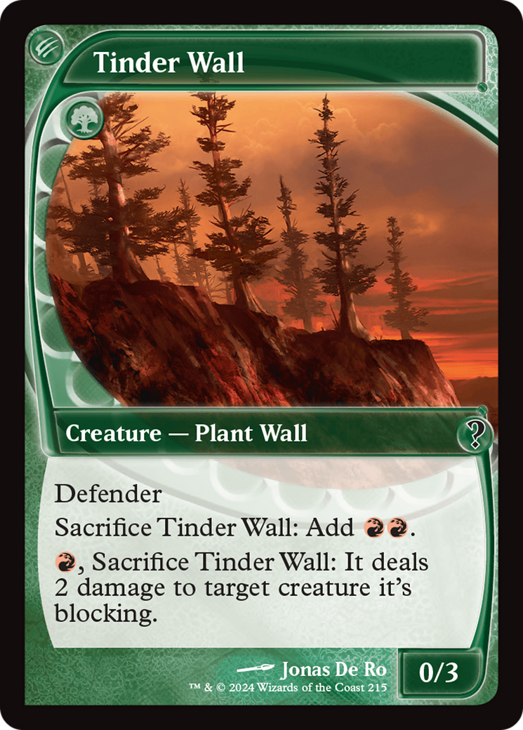 Tinder Wall (Future Sight) [Mystery Booster 2] | Tables and Towers