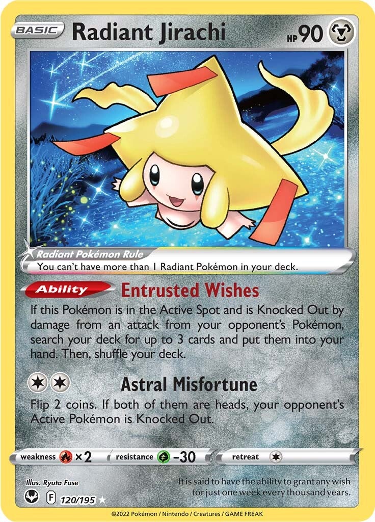 Radiant Jirachi (120/195) [Sword & Shield: Silver Tempest] | Tables and Towers