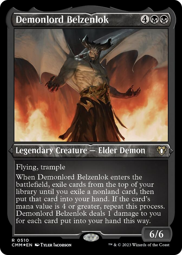 Demonlord Belzenlok (Foil Etched) [Commander Masters] | Tables and Towers