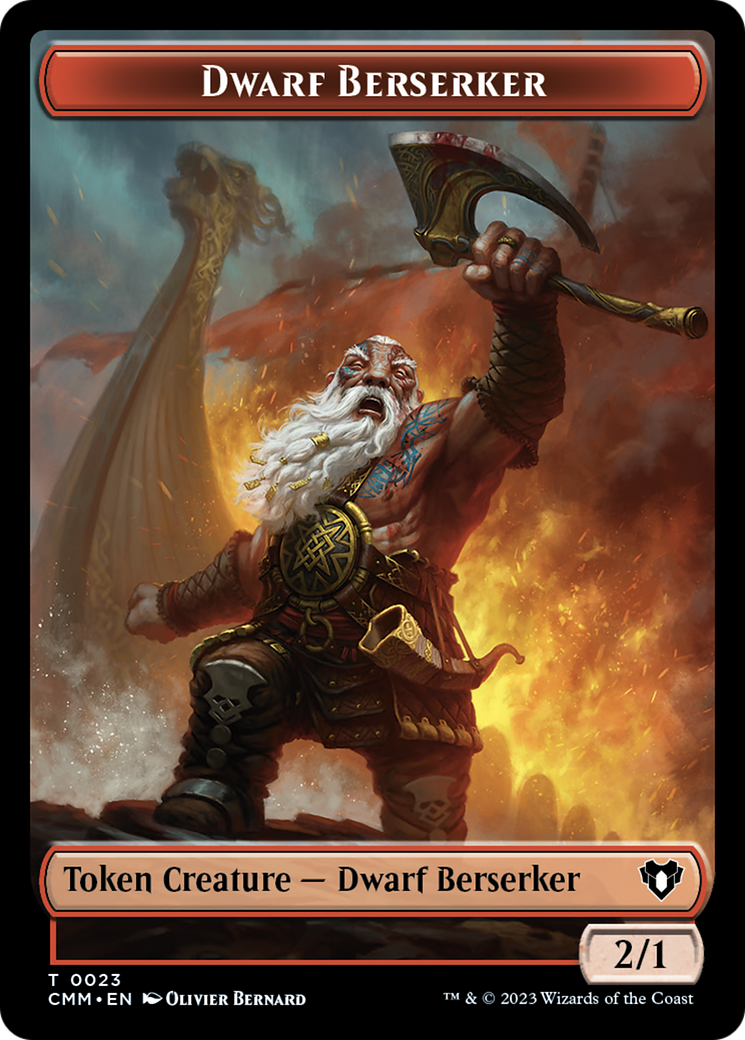 Elemental (0024) // Dwarf Berserker Double-Sided Token [Commander Masters Tokens] | Tables and Towers