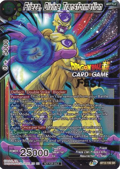 Frieza, Divine Transformation (Card Game Fest 2022) (BT12-100) [Tournament Promotion Cards] | Tables and Towers