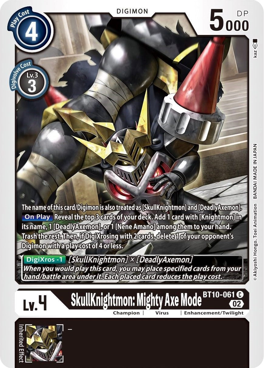 SkullKnightmon: Mighty Axe Mode [BT10-061] [Xros Encounter] | Tables and Towers