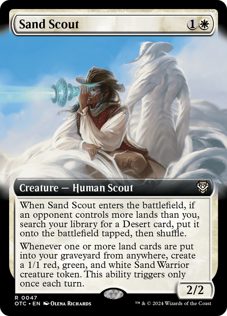 Sand Scout (Extended Art) [Outlaws of Thunder Junction Commander] | Tables and Towers