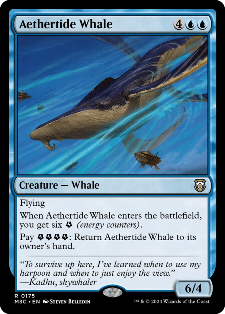 Aethertide Whale (Ripple Foil) [Modern Horizons 3 Commander] | Tables and Towers