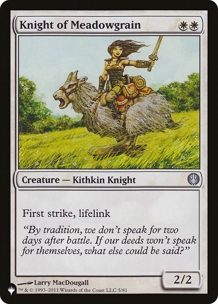 Knight of Meadowgrain [The List Reprints] | Tables and Towers