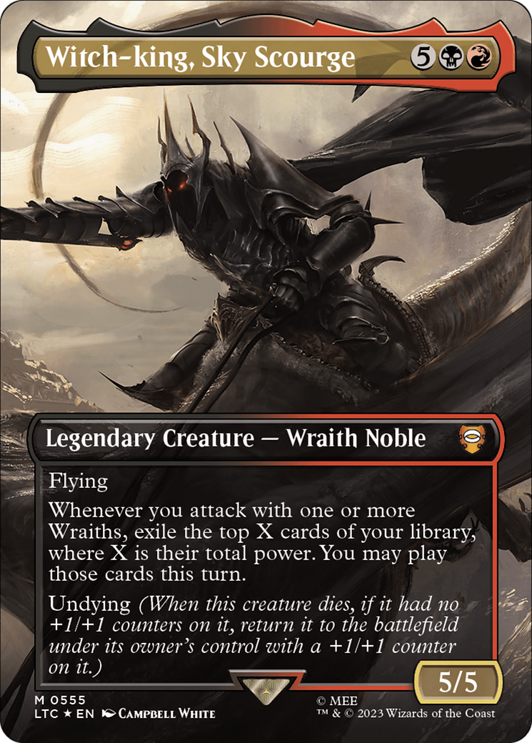 Witch-king, Sky Scourge (Borderless) (Surge Foil) [The Lord of the Rings: Tales of Middle-Earth Commander] | Tables and Towers