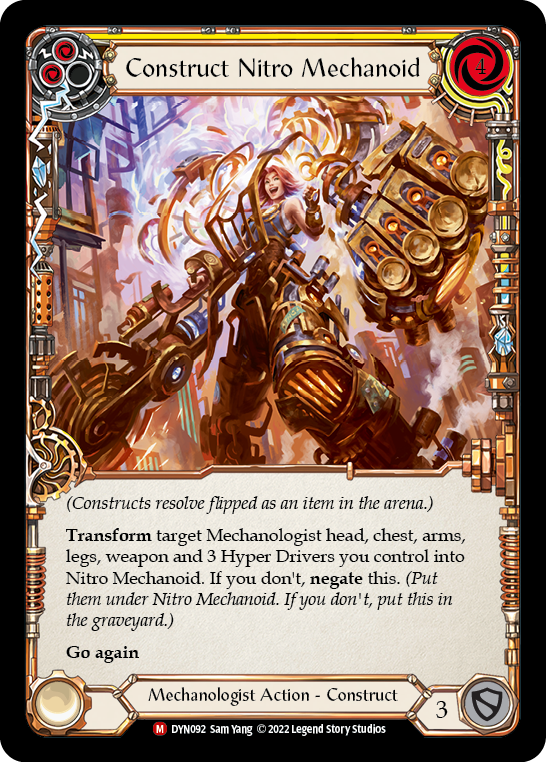 Construct Nitro Mechanoid // Nitro Mechanoid [DYN092] (Dynasty)  Cold Foil | Tables and Towers