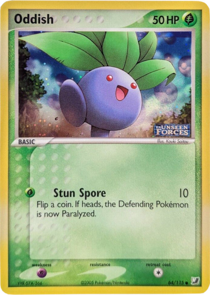 Oddish (64/115) (Stamped) [EX: Unseen Forces] | Tables and Towers