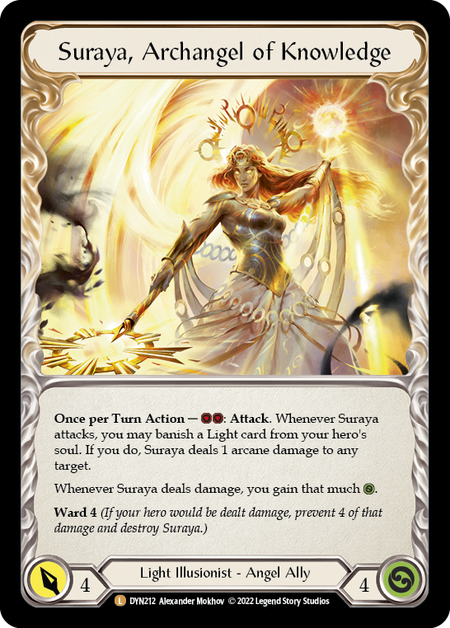 Invoke Suraya // Suraya, Archangel of Knowledge [DYN212] (Dynasty)  Cold Foil | Tables and Towers